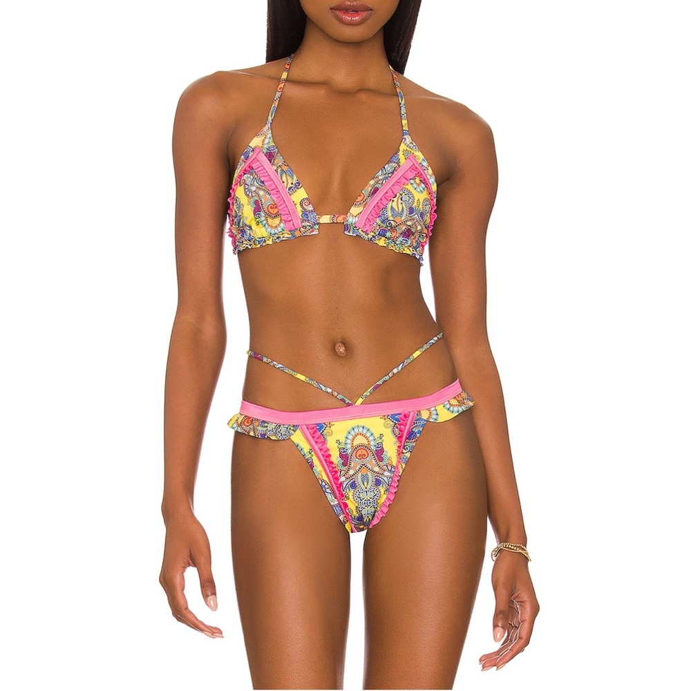 Bananhot bikini - yellow & pink paisley